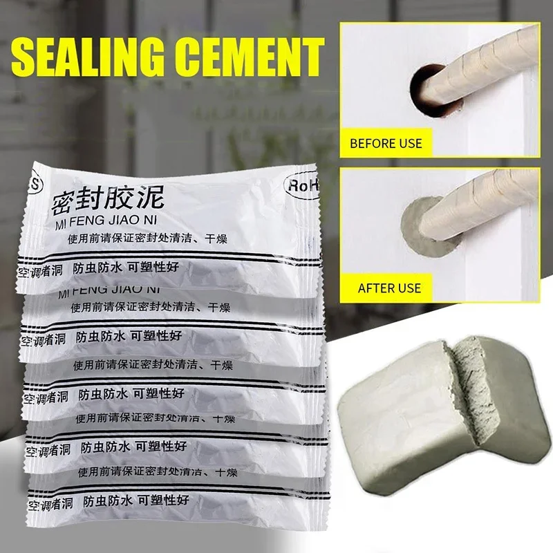 Wall Hole Sealing Air Conditioning Hole Sealing Mending Plasticine Wall Hole Sewer Waterproof Sealing Mud Household Tool