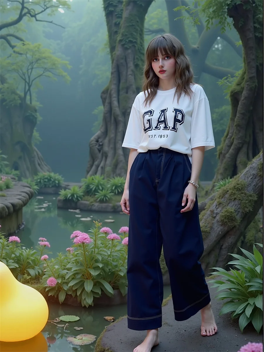 

Мешковатые широкие джинсы, женские джинсы с карманами, украшенные блестками, модные повседневные свободные брюки, женские летние брюки с высокой талией в уличном стиле