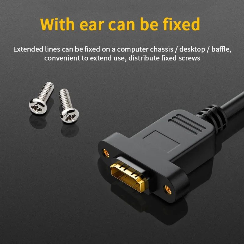 HDMI Extension Cable with Ear Screw Hole Male To Female / Female To Female V1.4 V2.0 Version 4K TV HD Cable 19+1 / 14+1 Core