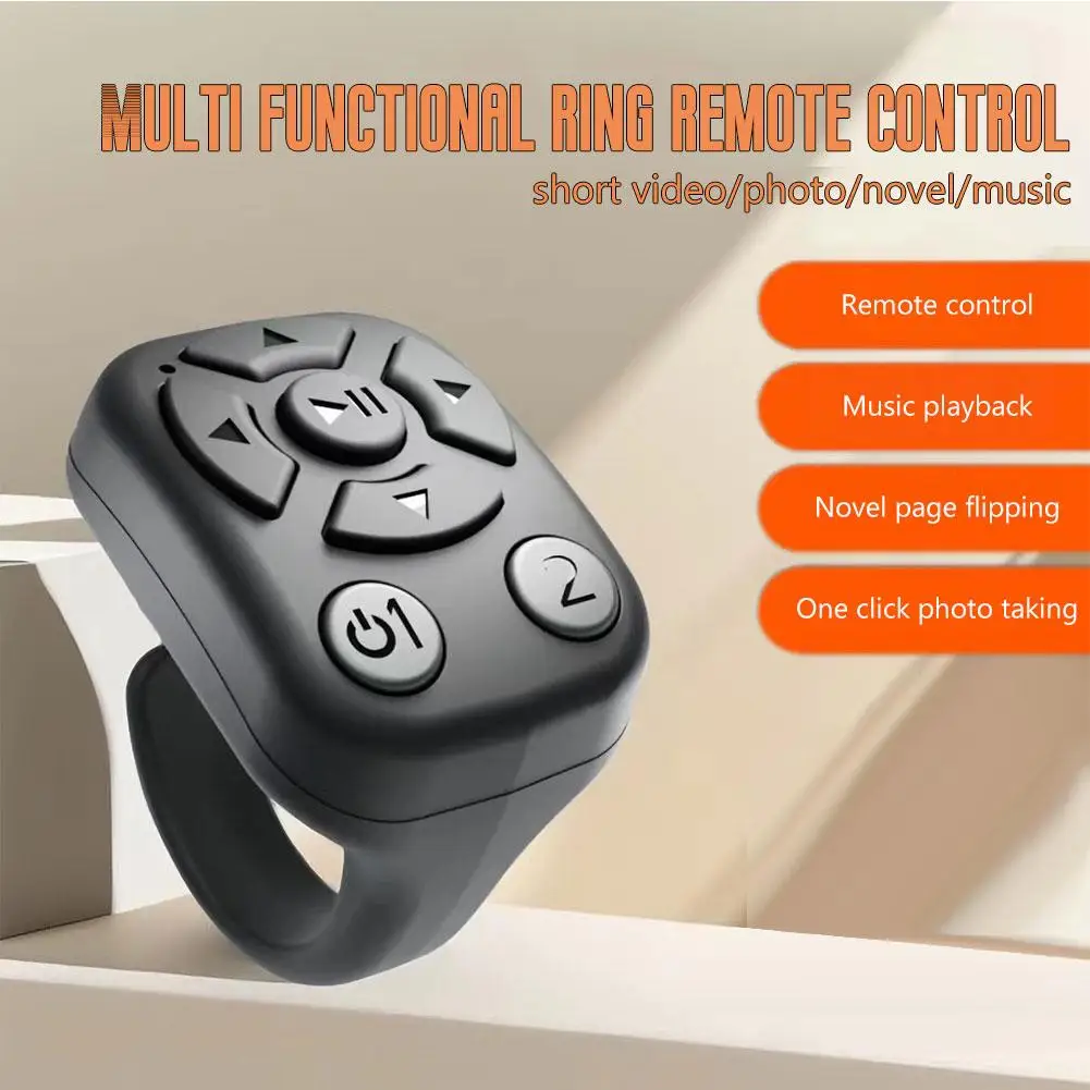Bluetooth Remote Control Scrolling E-book Page Turner For Tiktok Video Remote Control Selfie Stick Camera Controller 