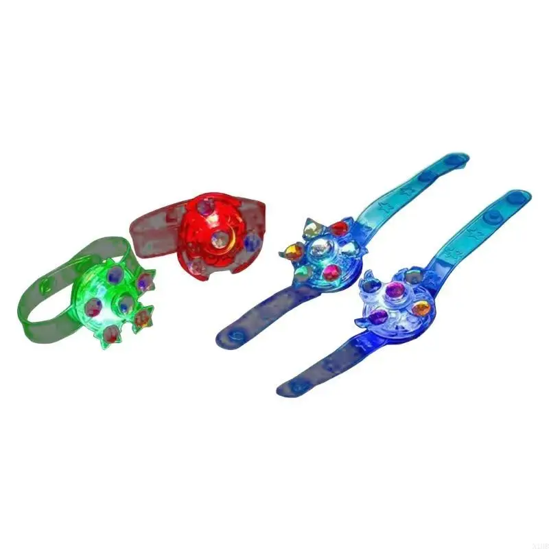 12 قطعة LED LED غزل سوار أعلى الحزب لصالح لون عشوائي متوهج سوار أعلى سوار للأطفال عيد الهالوين حفلة #5