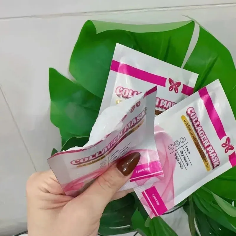 Ủ trắng da mặt collagen Myô Trắng Da, Mịn màng, Remove dull skin blemishes Bright white smooth u trang da mat colagen ngoc trai