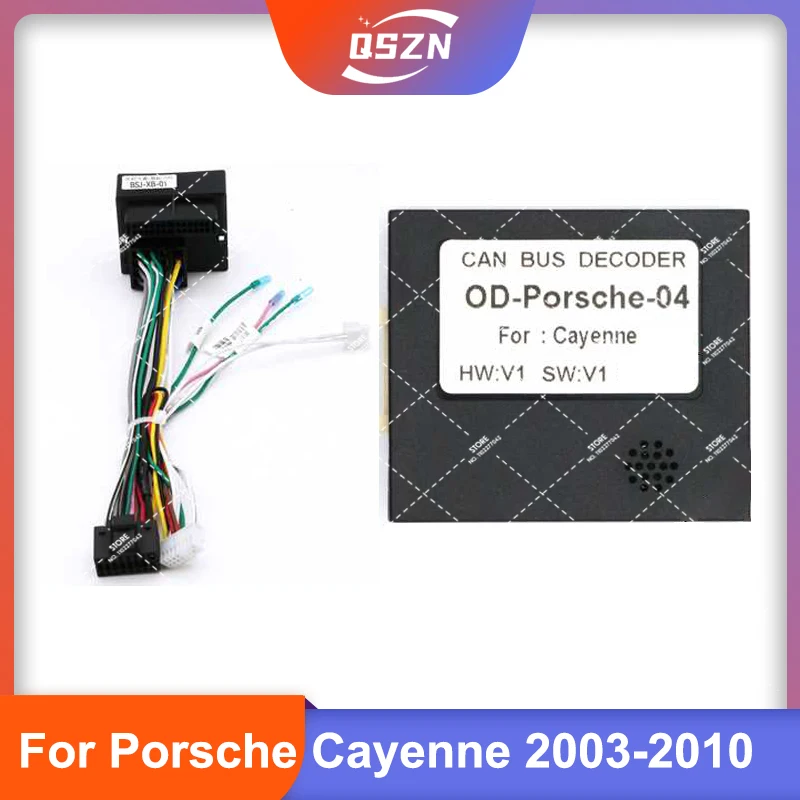 16 PIN android Canbus box OD-Porsche-04 Adaptor for PORSCHE 2003-2010 CAYENNE Cayenne Wirng Harness Cable Car radio DVD