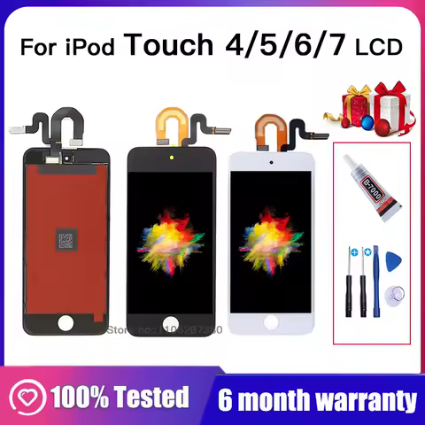 OLED LCD Display touch Screen Assembly For Ipod Touch 4 A1367 5 5th A1509 A1421/ 6th A1574 / 7th A2178 Repair lcd Panel Tested