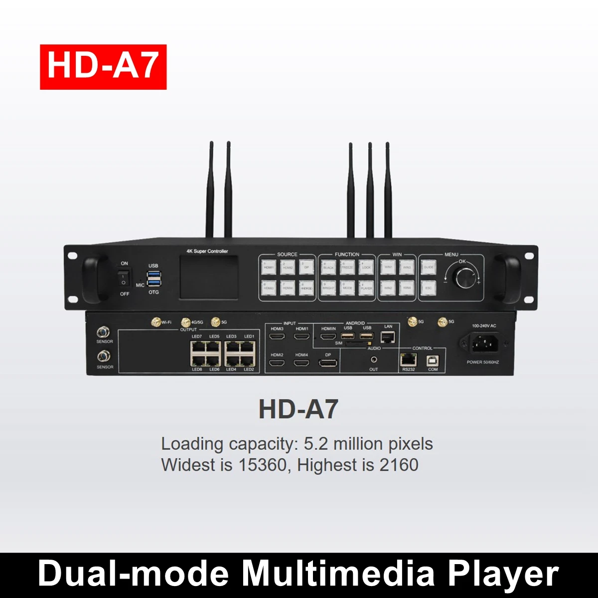 Huidu WiFi Asynchronous and Synchronous Dual-mode LED Display Player HD-A7