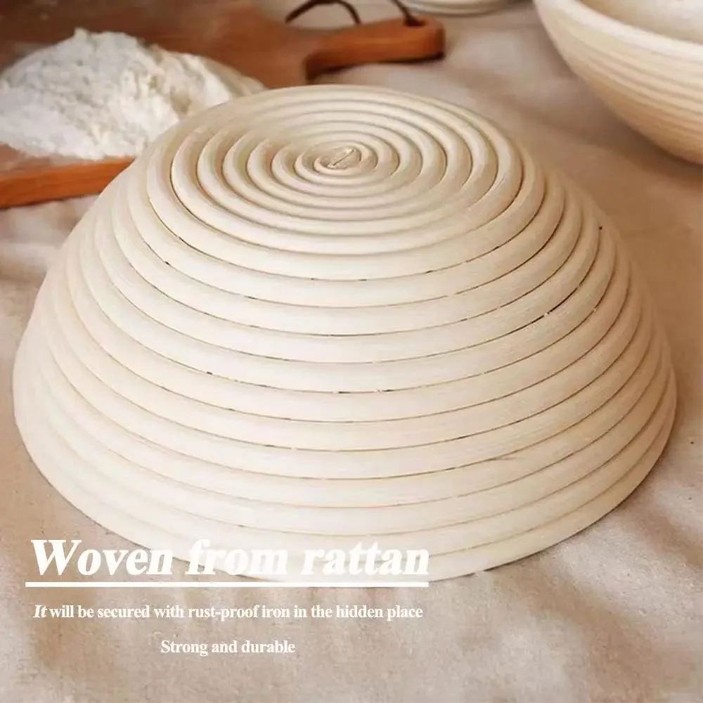 5/8pcs Bread Banneton Proofing Basket Natural Rattan Wicker Oval Round Dough Sourdough Baskets Cane Baking Fermentation