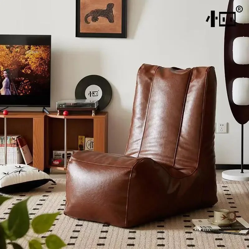 

Lazy sofa, small apartment living room single sofa, reclining and sleeping, retro casual corner sofa recliner