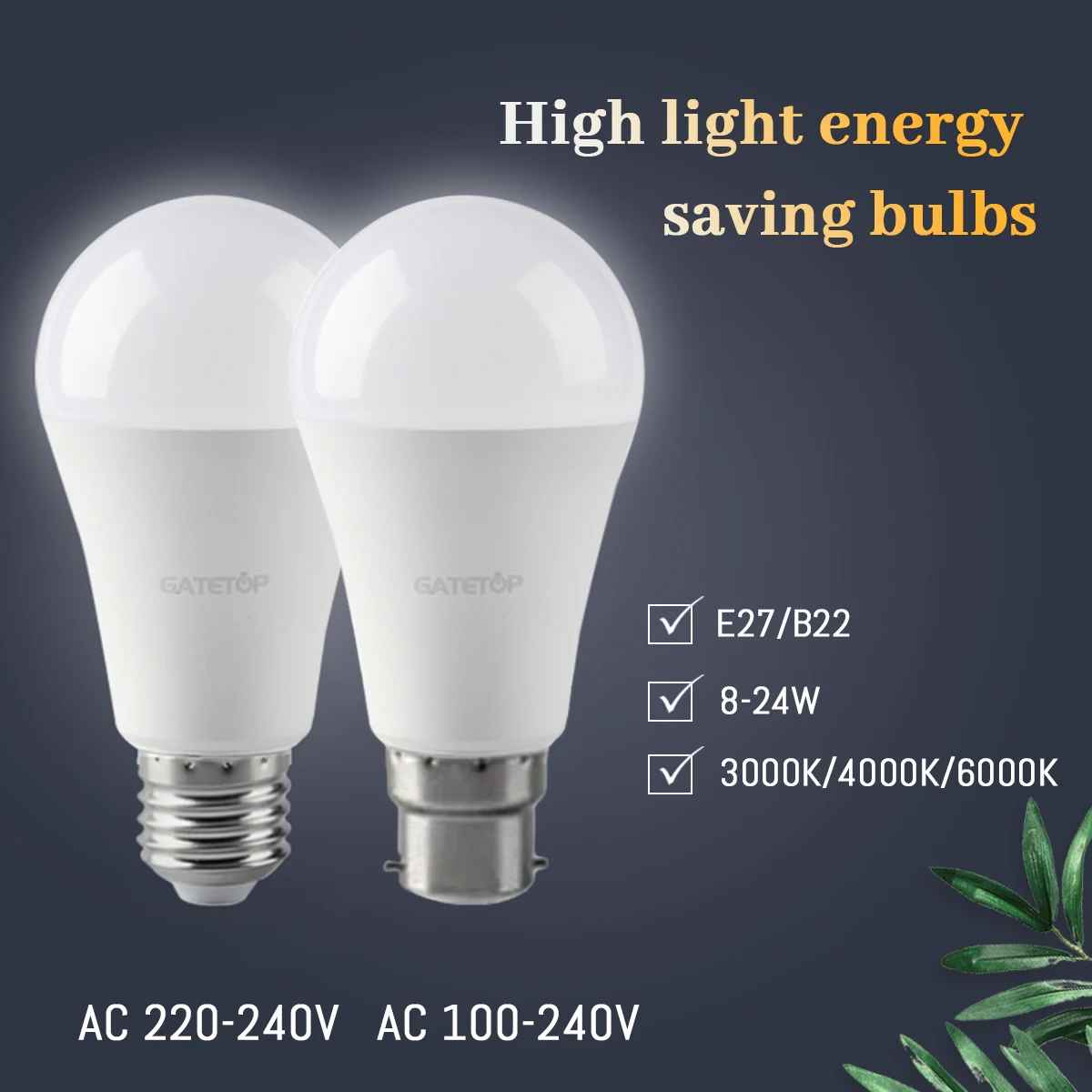 

5PCS Hight Quality Led Bulb E27 B22 15W 18W 20W 24W Lamps AC220V 230V 110V Light Lamps for Home Derection Lighting Lampara Led