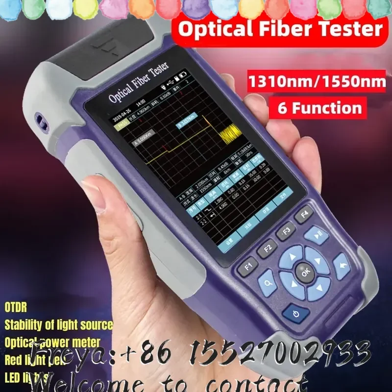 OTDR Optical Fiber Tester Fault Break Point Detector 1310nm 1550nm Optical Fiber Breakpoint Finder Time Domain Reflectometer