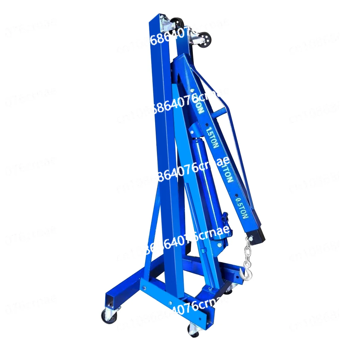 Portable Shop Lift Crane Hoist Engine Shop Floor Crane  Heavy Duty 2 Ton Hydraulic Jack Manual Foldable