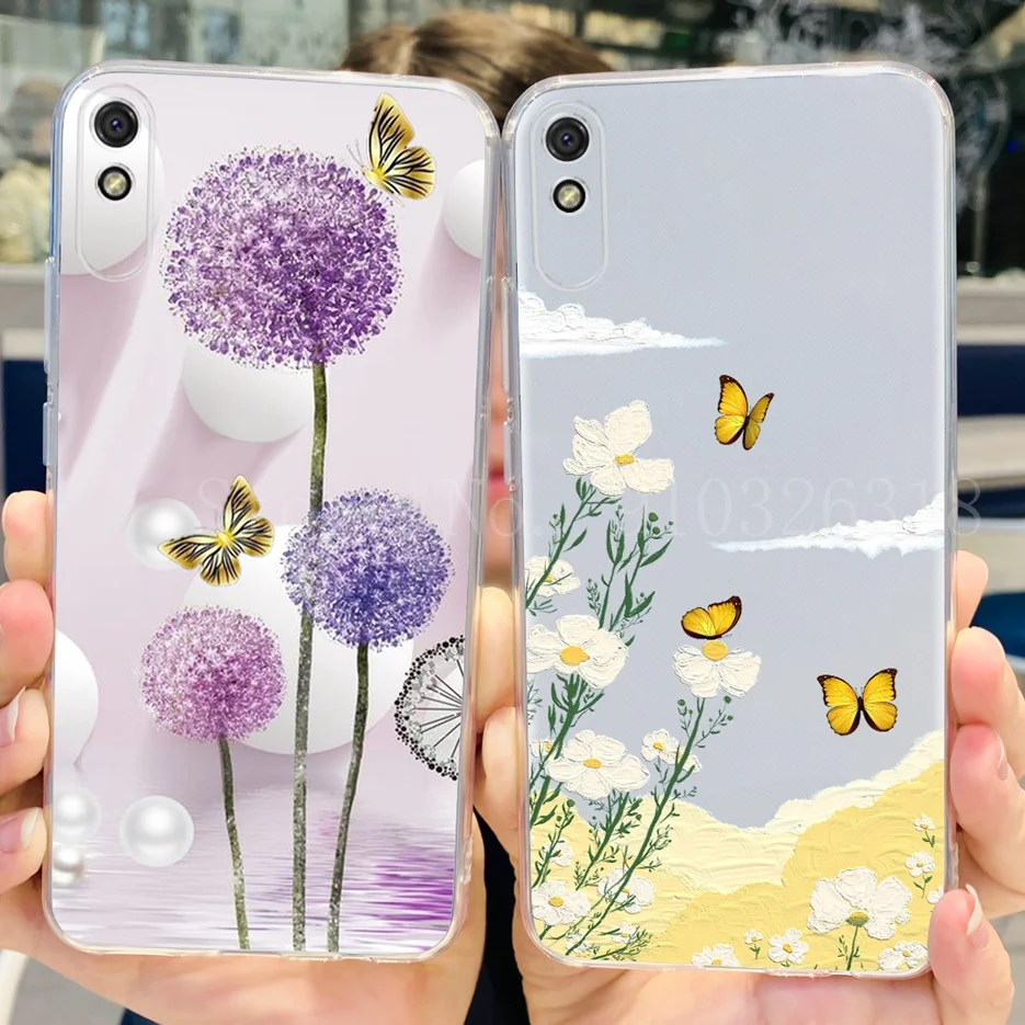 For Xiaomi Redmi 9A Case Stylish Painted Cover Soft Silicone Phone Case For Xiaomi Redmi 9AT 9A Redmi9A Back Cover 6.53\'\' Bumper
