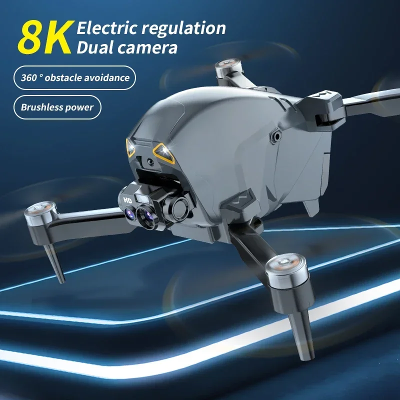 S177 Drone Professional With 8K Camera HD Dual FPV Camera Dron Optical Flow Localization UAV 360° Obstacle Avoidances Quadcopter