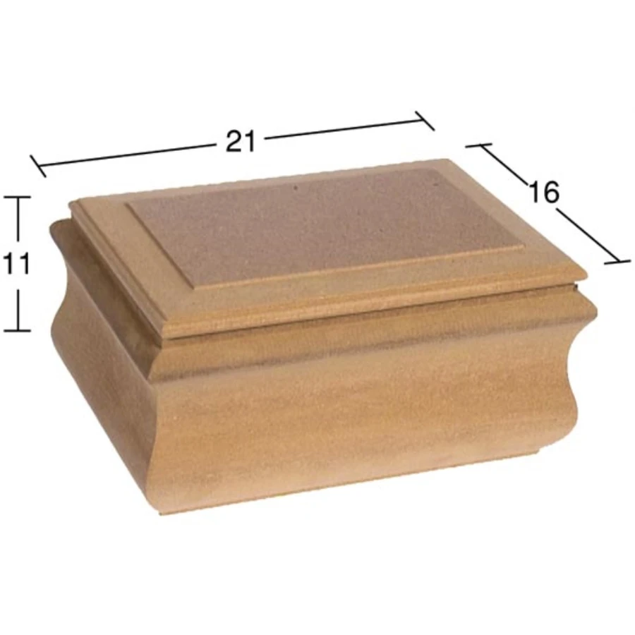 KU293 Small Flat End Mill Box, Can Be Painted Wood Mdf Box