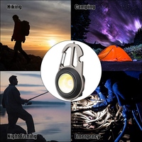 4 Pcs LED Mini COB Flashlights 7 Light Mode Light Keychain Flashlight 500 Lumens Bright Pocket Flashlight Rechargeable