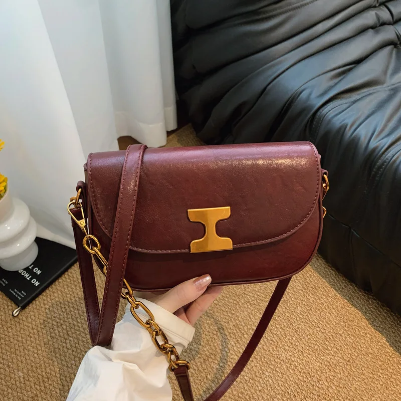 

Квадратная сумка Niche 2024, женская сумка через плечо из мягкой кожи, сумка через плечо с застежкой-замком, модная сумка «день-ночь», текстурированная