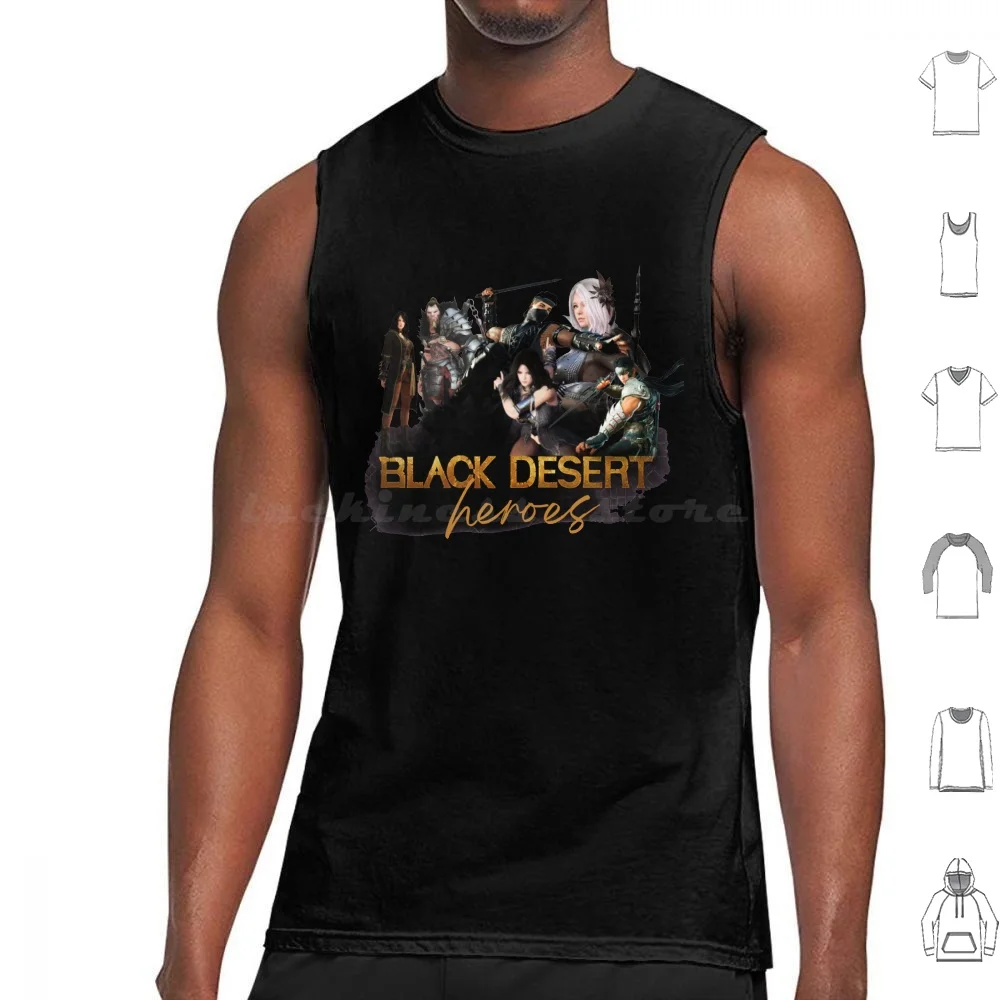 Black Desert Online Heroes Tank Tops Print Cotton Black Desert Online Bdo Black Spirit Mmo Game Mmorpg Black Desert