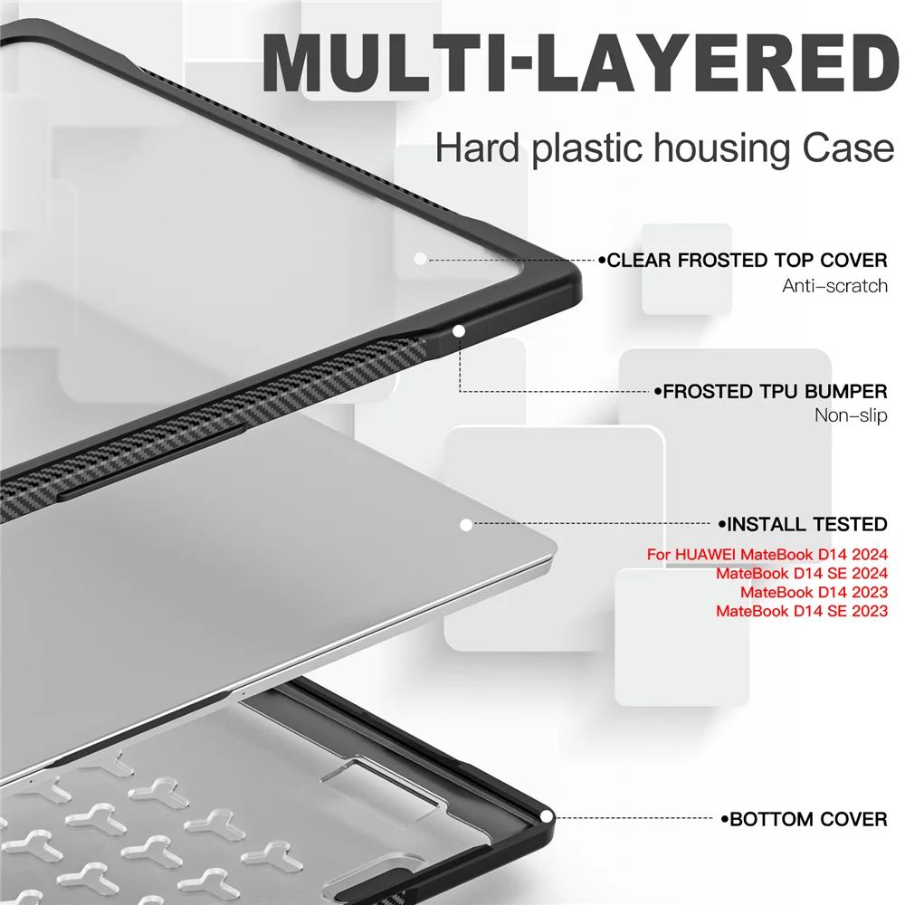 Laptop Case for HuaWei MateBook D14 2023 model MDG-16 Fuselage Shell for MateBook d14 SE 2023 Case for MateBook D14 SE 2024