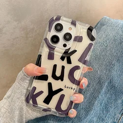 Fashion Letter Phone Case For iPhone 11 Case iPhone 15 Pro Max 16 12 13 14 Pro Max X Xs Xr 7 8 Plus SE 2020 Soft Silicone Cover