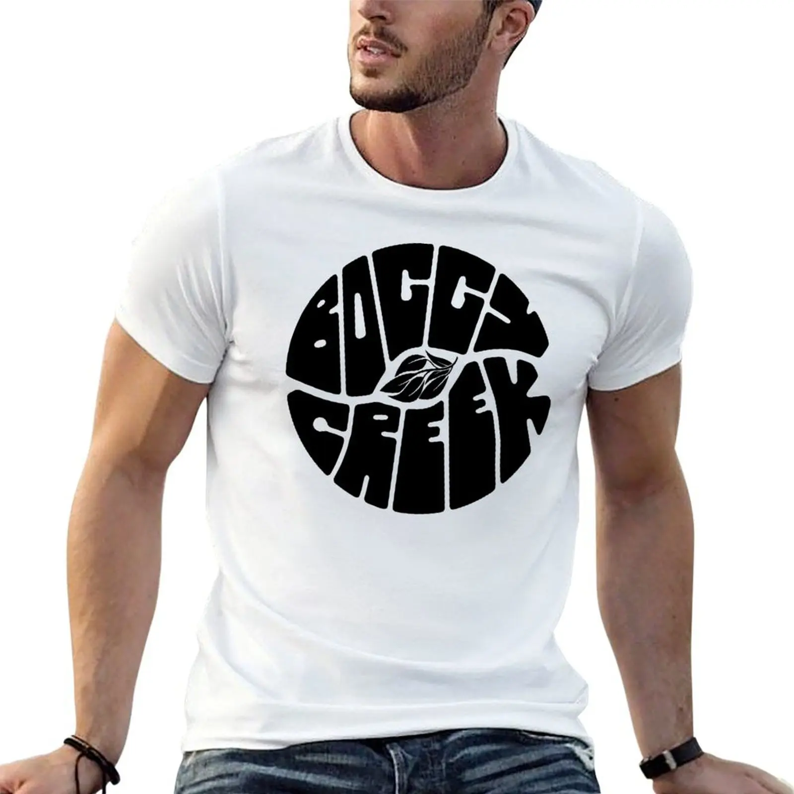 

Boggy Creek Logo Round T-Shirt anime t shirts oversize t shirt men 100% cotton luxury brand T-Shirt