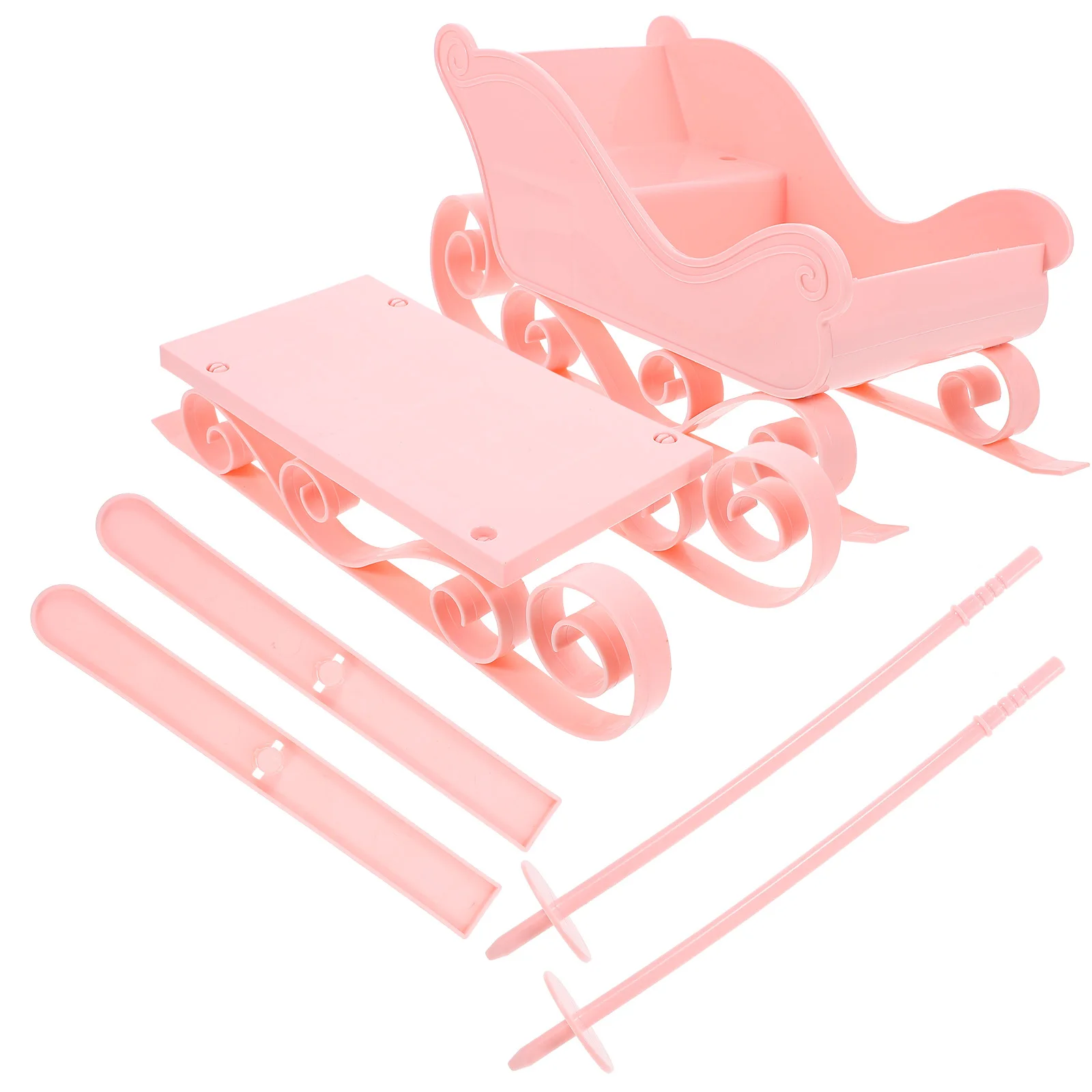 

Christmas Sleigh Mini Desktop Ornament Elegant Hanging Decoration Xmas Tree Charm Holiday Sleigh Decoration Winter Table