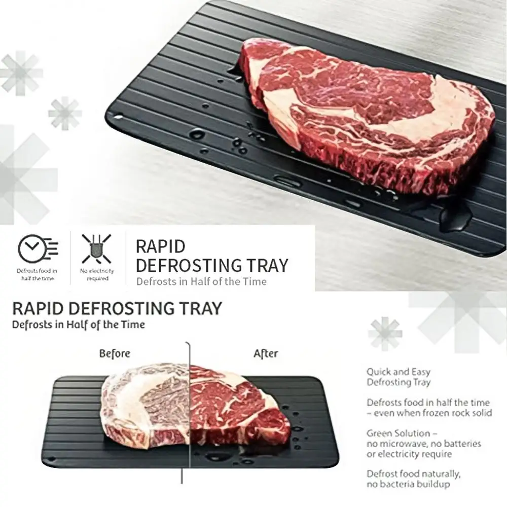 Fast Defrosting Tray Thaw Frozen Food Meat Fruit Quick Defrosting Plate Board Defrost Kitchen Gadget Tool Defrost Tray