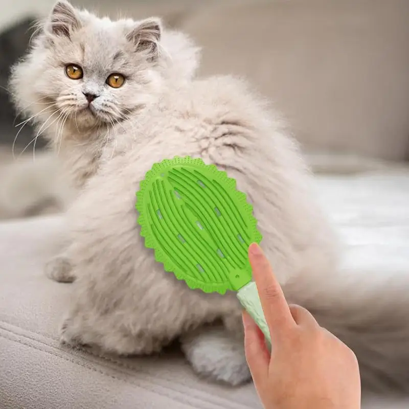 Cat Shedding Brush Durian Shape Cat Deshedding Brush Soft Cat Brush For Shedding With Massage Points For Long Hair Cats