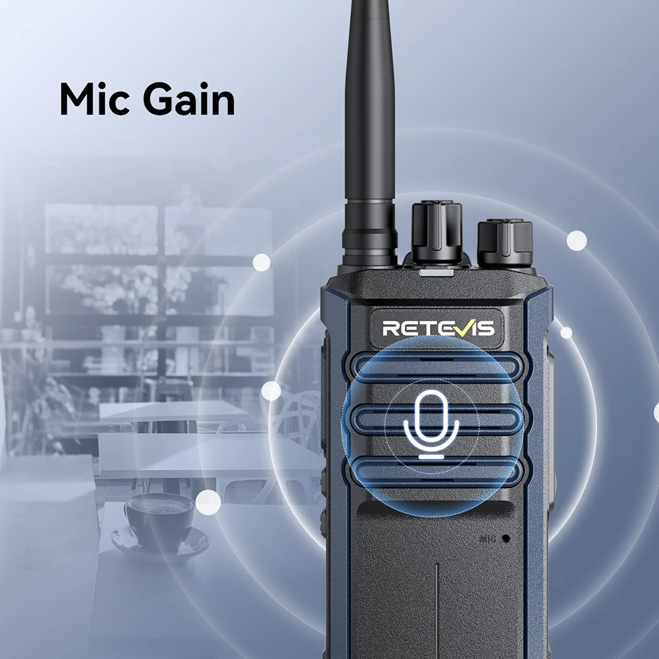Retevis RT86A Walkie-Talkie, professionell, große Reichweite, lange Akkulaufzeit, langlebig, 2500 mAh, Zwei-Wege-Radio für Outdoor-Geschäfte – Detail 16