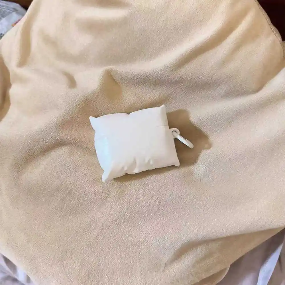 INS New Arrival: Fun & Creative Simulated White Pillow-Themed Protective Case for AirPods 4 - Compatible with AirPods 3 & Apple