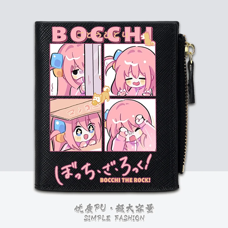 Anime BOCCHI THE ROCK!  Cos Ijichi Nijika Yamada Ryo Kita Ikuyo Etc. Unisex Cute Portable Compact Zipper Purse Gift