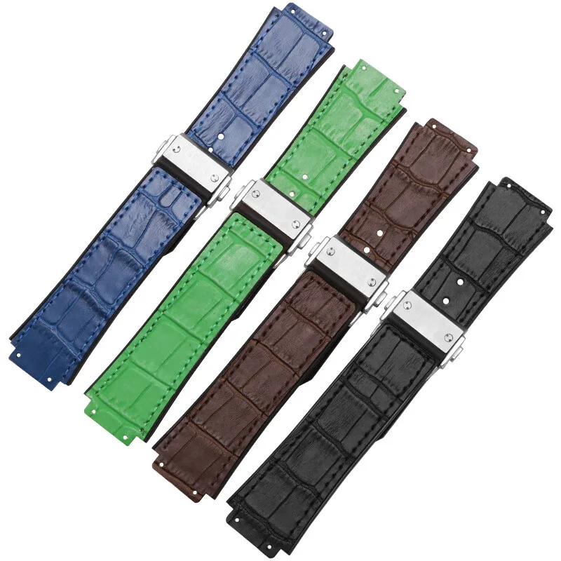 For Hublot Big Bang Series Genuine Leather Watch Strap Watch Wrist Bracelet Watch accessories 26mm-19mm Men Women Watchband