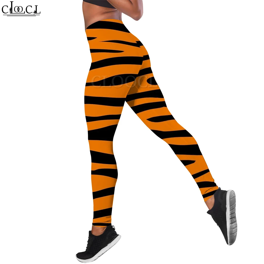 

CLOOCL Slim Leggings Women Jogging Gym Workout Casual Tight Trousers Street Pants Beast Skin Zebra Pattern Print Leggings