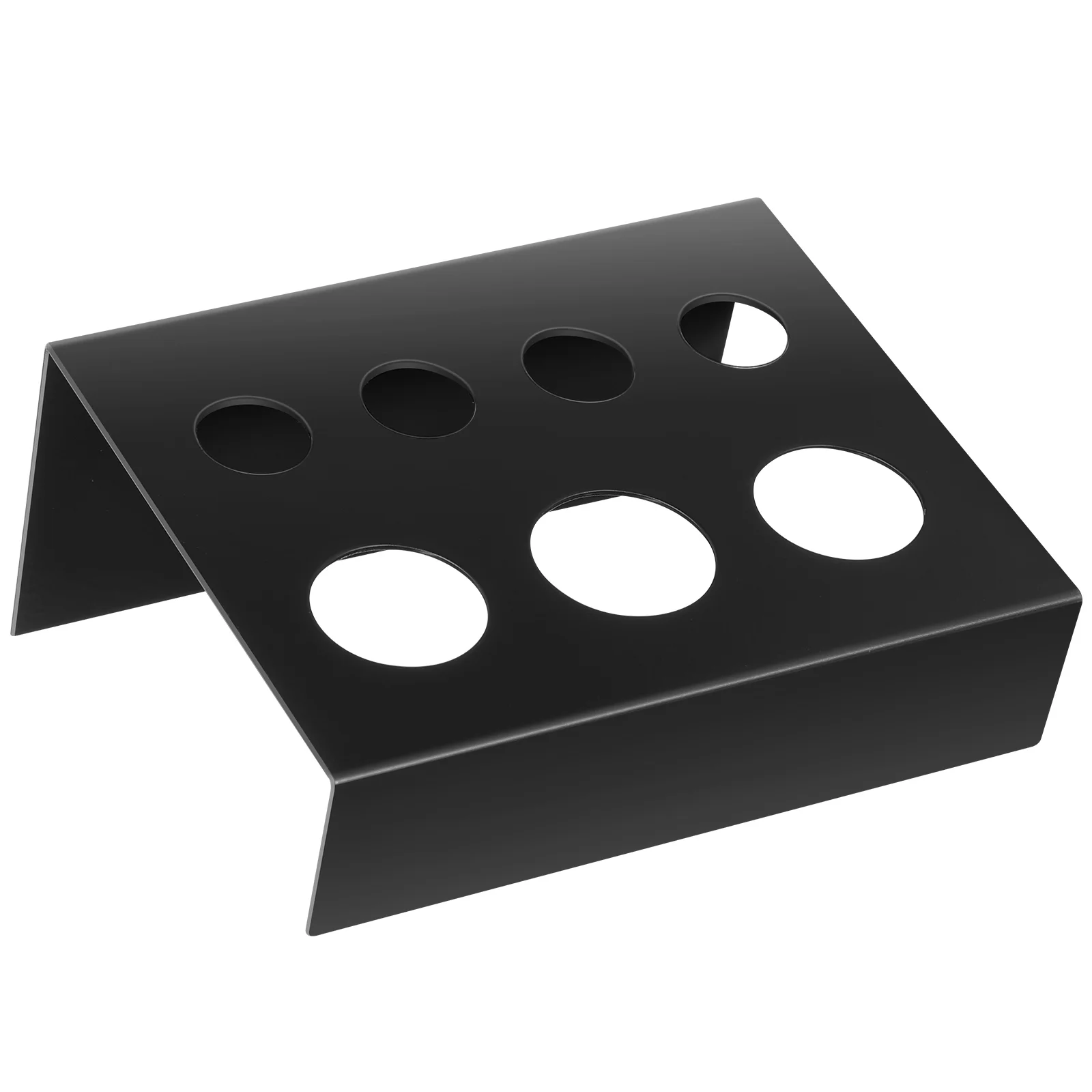 1pc 7 Holes Plastic Ink Cup Holder Stand Pigment Cup Rack Accessories (Black) Disposable Ink Cup Ink Cup Stand