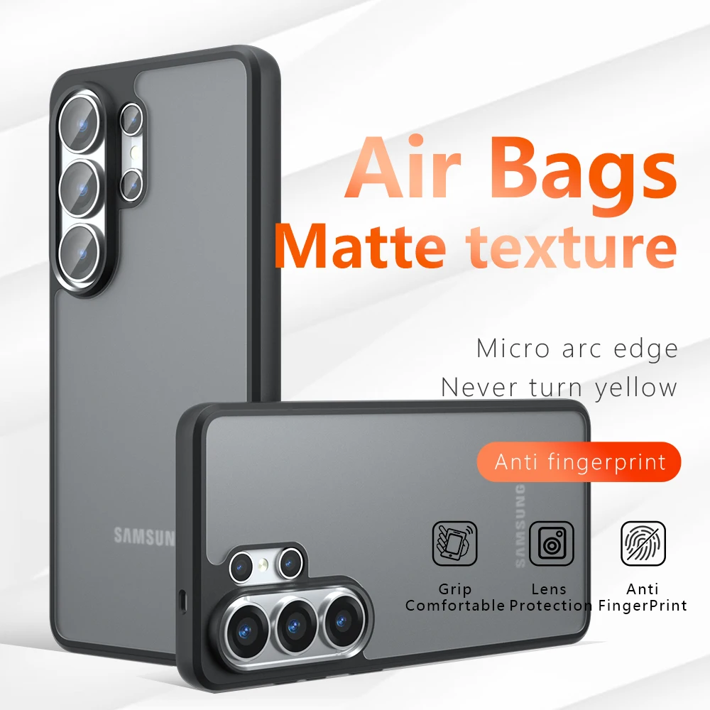 Luxury Matte Clear Shockproof Bumper Phone Case for Samsung Galaxy s26 Plus Ultra s26u Armor Silicon Back Cover Funda