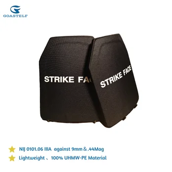 10”x12” NIJ IIIA PE צלחת בוליסטית 25x30cm צלחת עמידה בכדורים עבור חגורת בטיחות טקטית לתיק גב פאנל נגד 9mm&.44Mag 1 זוג