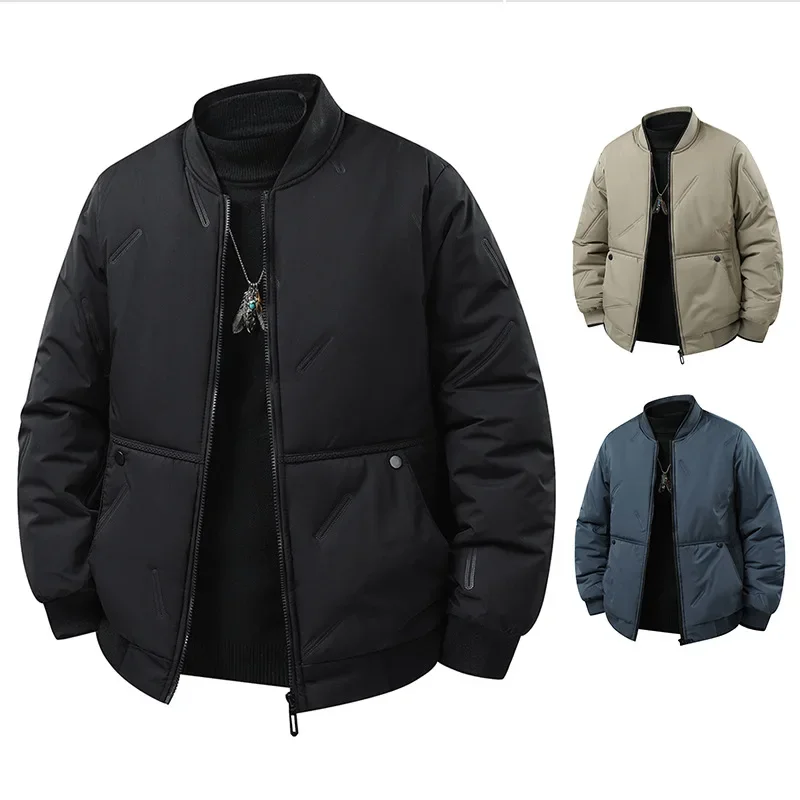 

Men's Large Size down Cotton Jacket Baseball Collar Business Casual Cotton Clothes M-7XL New Style Warmth Youth Fashion