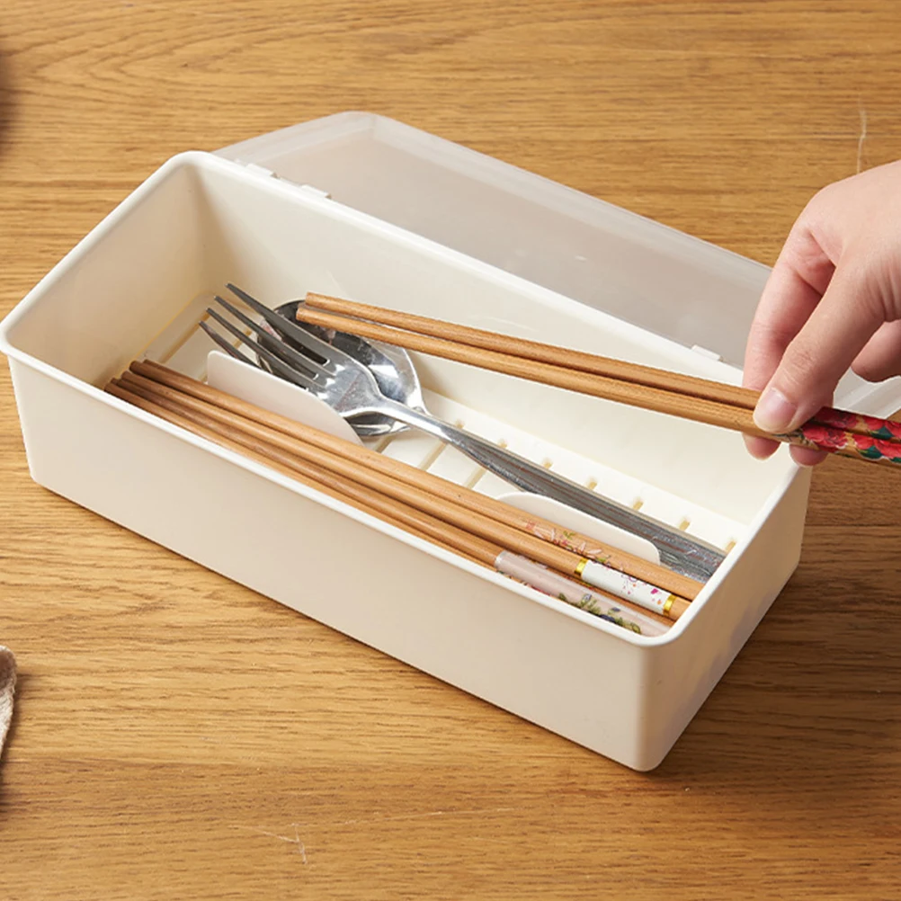 

Cutlery Storage Box Spoon Draining Rack for Chopsticks Cage Kitchen Gadget Serving Utensils
