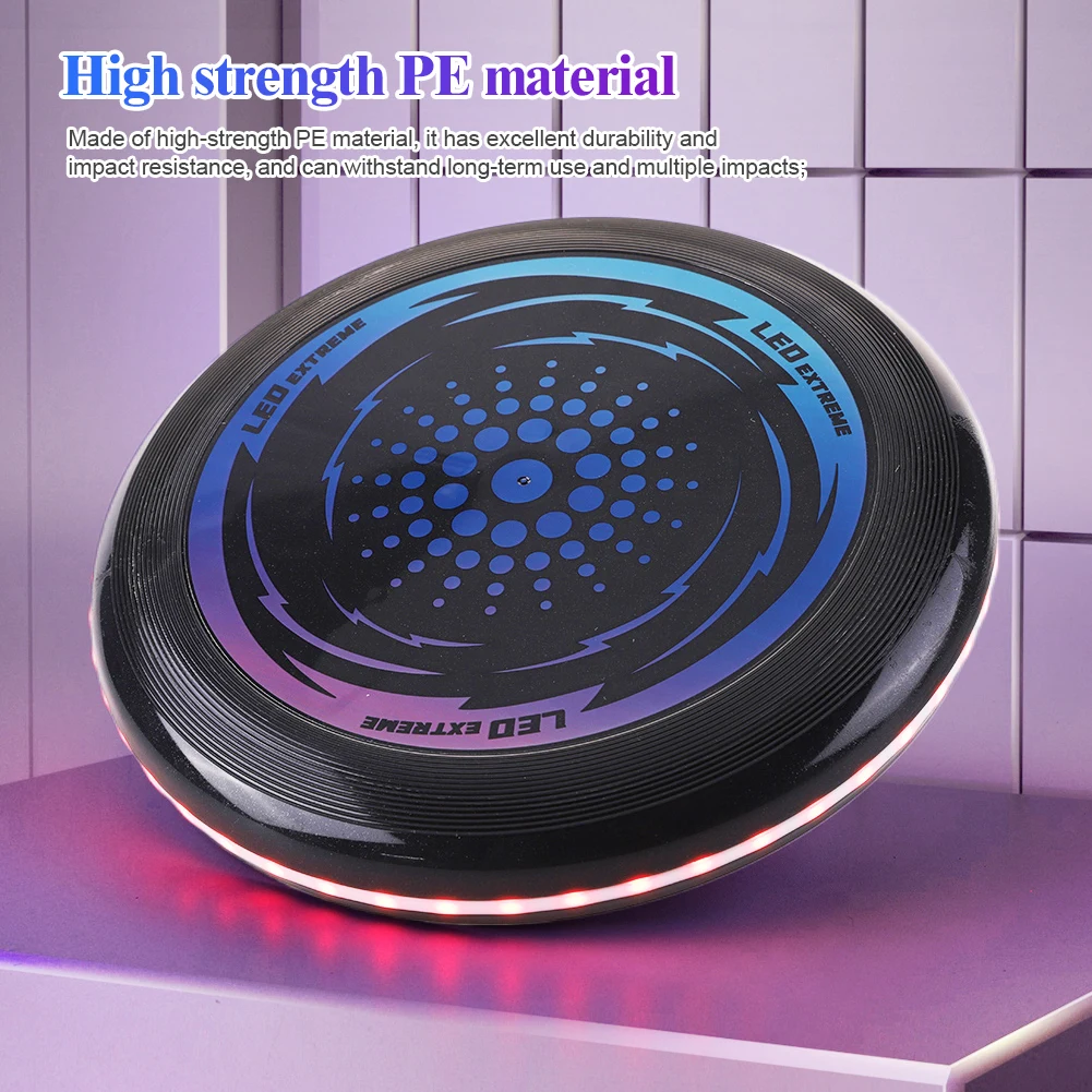 LED Light Up Flying Disc Outdoor Sport Disc Ultimate Brightness Rechargeable Flying Disc 49 LEDs for Outside Games