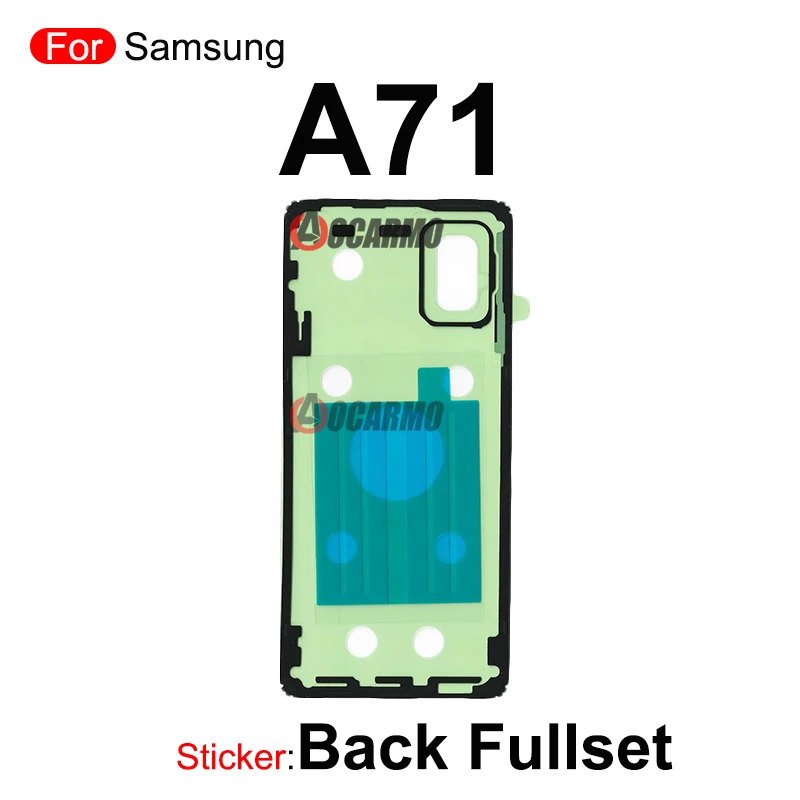 Fullset Stickers For Samsung Galaxy A71 A715F A7160 Front LCD Rear Battery Cover Adhesive Glue Replacement