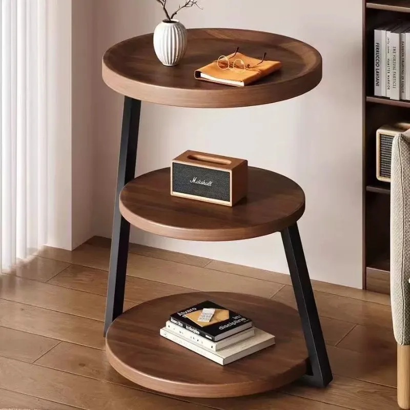 Bedside stand, multi-layer sofa, side table, coffee table, living room, small apartment, round edge table