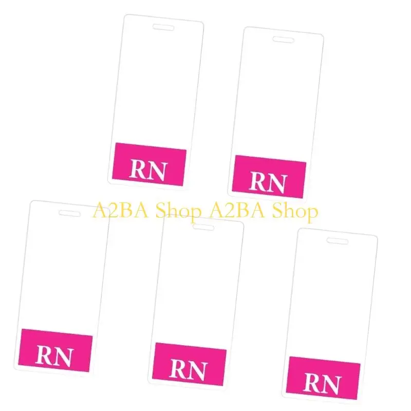 A2BA 5Pcs RN Identification Card Badge For Registered Nurse Healthcare Staff