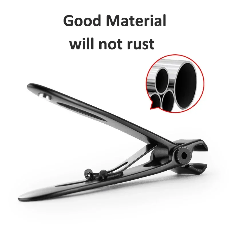Ouriner Stainless steel nail clippers, wide mouth nail clippers, anti splash nail clippers, single thick toenail scissors