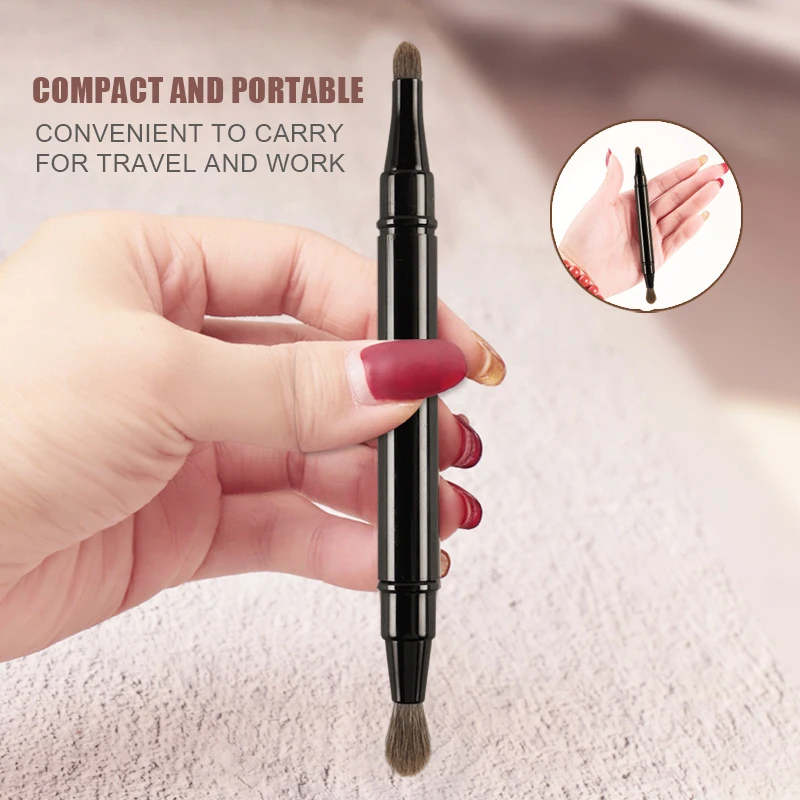 Double headed makeup brush, halo dye brush, lipstick brush, innovative and new, easy to use, new beauty tool brush for beginners