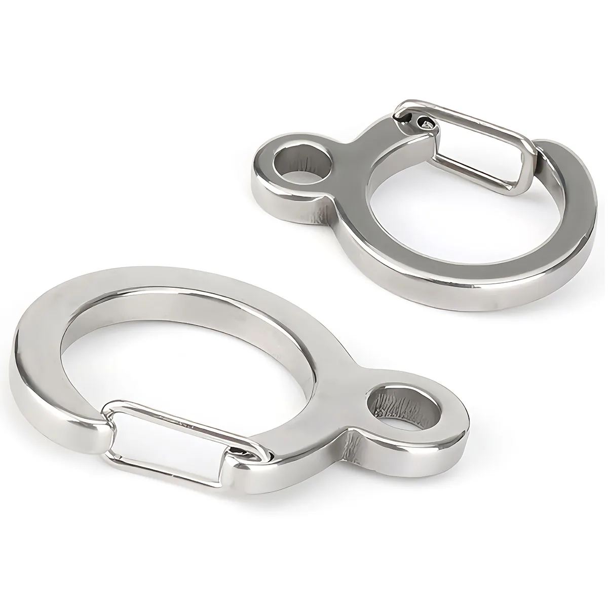 12 Pcs Mousqueton, 76 X 6.5mm Mousqueton Porte Clé Mousqueton D Crochet Clip Mousqueton INOX