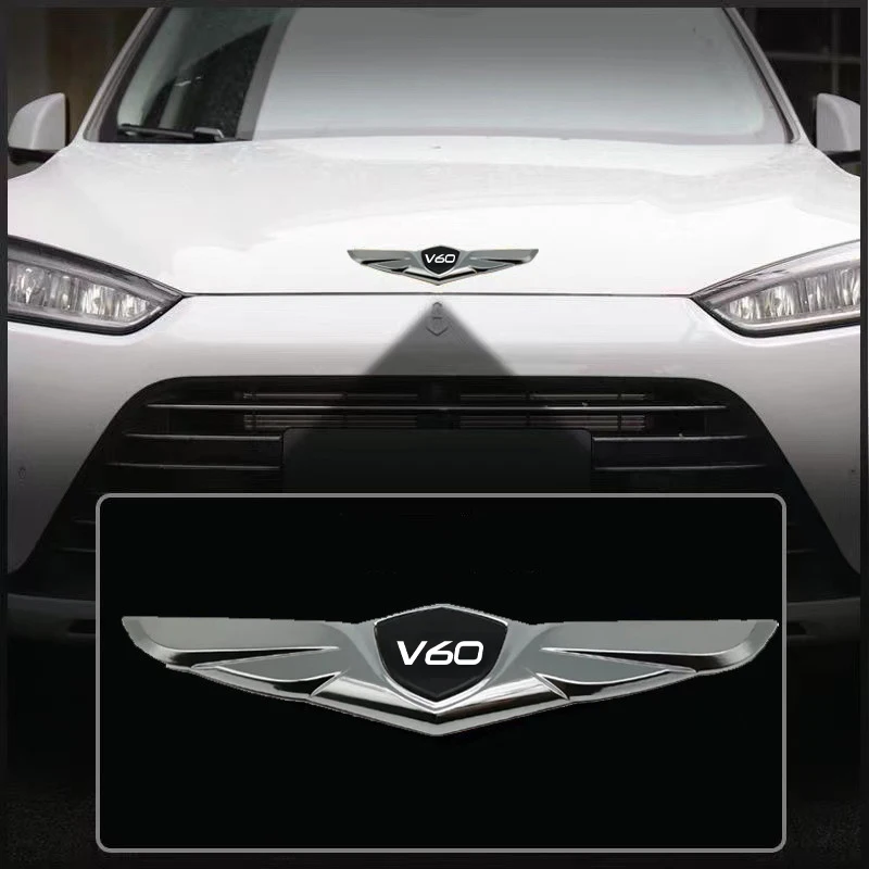 

Car modification car stickers 3D metal badge hood decal high-end decorative stickers for Volvo V60 with logo car accessories