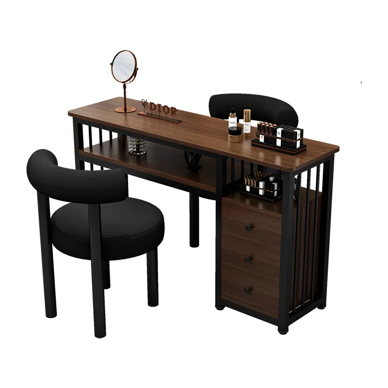 Retro style manicure table and chair set, simple and fashionable single and double manicure table, Japanese-style special price,