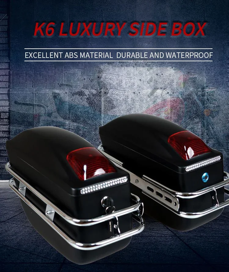 Motorcycle Side Tail Box, ABS Tool Storage Box, Motorbike Rear Storage Box, Durable, Practical, For Motorcycle