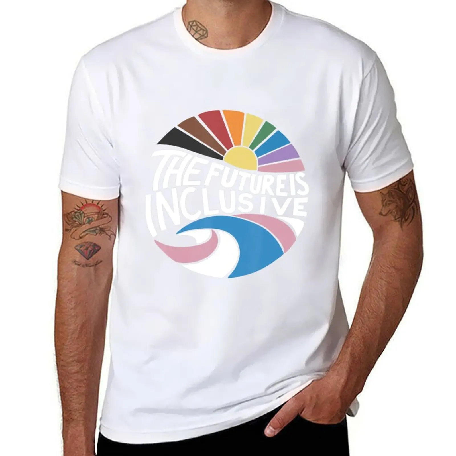 

Retro Vintage The Future Is Inclusive Lgbt Gay Rights Pride T-Shirt t shirts with prints T-Shirt