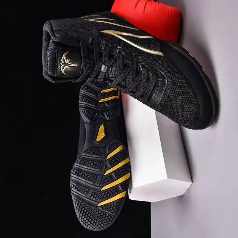 Professional Boxing Shoe Original Brand Wrestling Shoes Anti-Slippery Fighting Shoes Good Quality Indoor Sports Shoes For Men