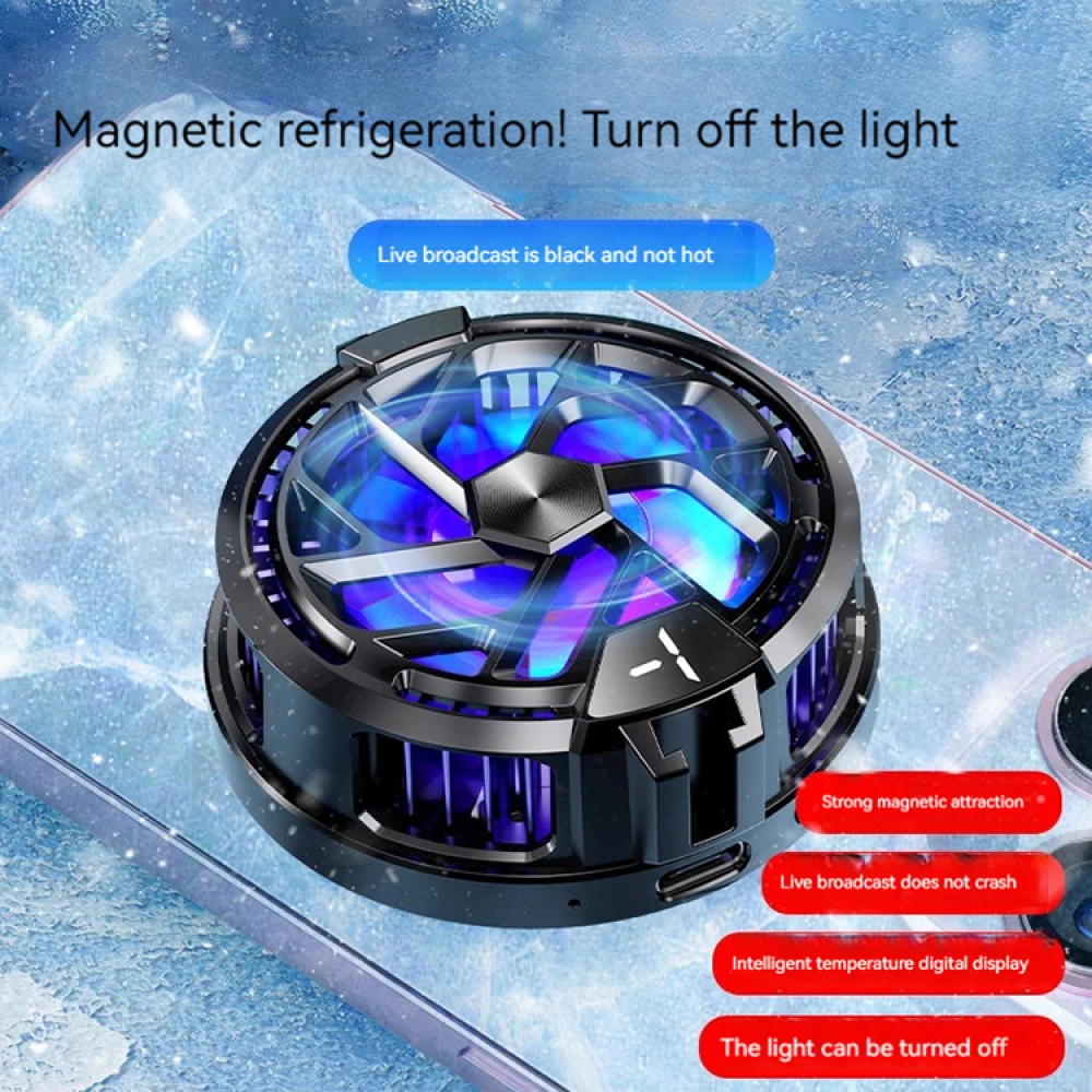 Enfriador de teléfono móvil con pantalla Regular/Digital, accesorio de refrigeración semirconductor, enfriador magnético de Bajo decibelio y Clip