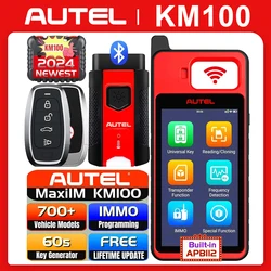 Autel-Key Fob Programming Immobilizer Tool, MaxiIM KM100, IKEY para geração 60s, OBD IMMO, aprendendo em 99% Car, 2pcs